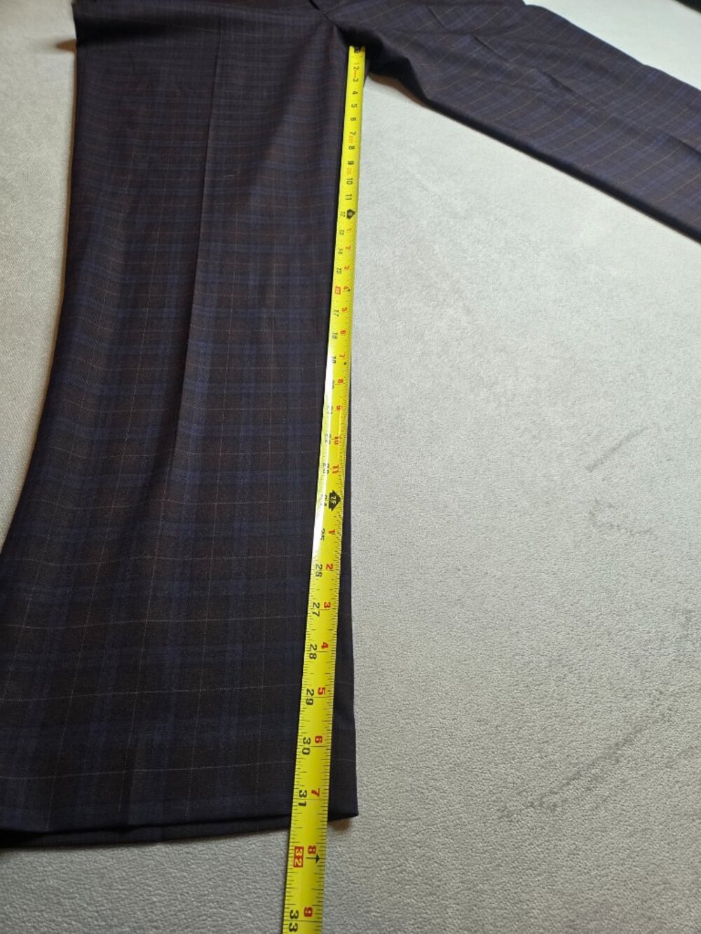 Sean John Men's Purple Plaid Dress Pants Size 36x32 Stretch Suit Trousers - Picture 6 of 9